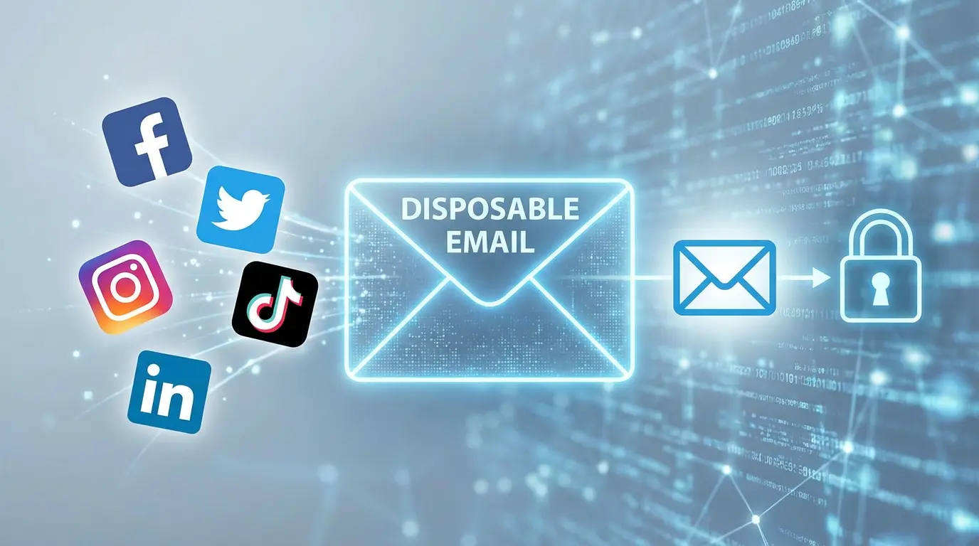 Disposable email for social media privacy protection